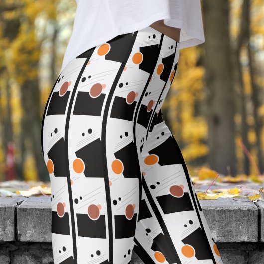 Vet zwart-wit Abstract patroon Leggings