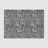 Vet Zwart & Wit Abstract Patroon Tissuepapier (Voorkant)