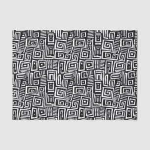 Vet Zwart & Wit Abstract Patroon Tissuepapier