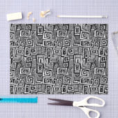 Vet Zwart & Wit Abstract Patroon Tissuepapier (Craft)