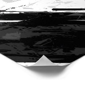 Vet zwart-wit Abstract Poster (Hoek)