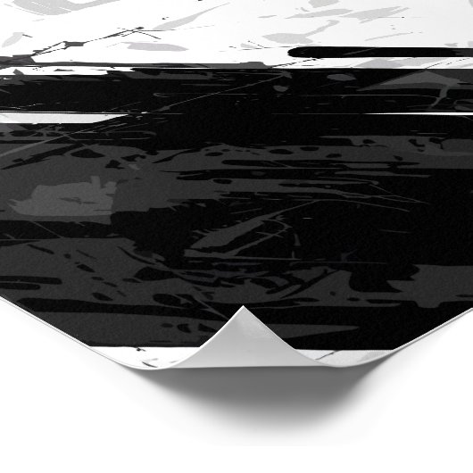 Vet zwart-wit Abstract Poster (Hoek)
