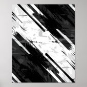 Vet zwart-wit Abstract Poster (Voorkant)