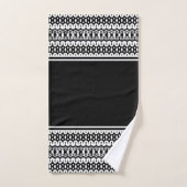 Vet zwart-wit Abstract strips Bad Handdoek (Handdoek)