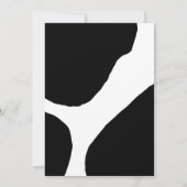 Vet Zwart-Wit Abstract Verjaardagsfeest Kaart (Achterkant)