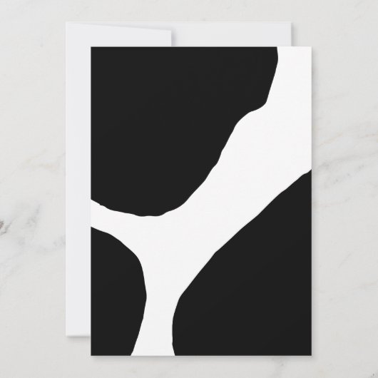 Vet Zwart-Wit Abstract Verjaardagsfeest Kaart (Achterkant)