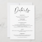 Vet zwart wit, allemaal in één kalligrafische brui kaart (Achterkant)