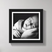 Vet Zwart-Wit Baby Mini Canvas (Voorkant)