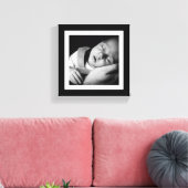 Vet Zwart-Wit Baby Mini Canvas (Insitu (Woonkamer))