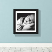 Vet Zwart-Wit Baby Mini Canvas (Insitu (Houten vloer))
