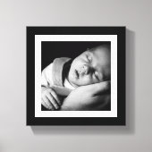 Vet Zwart-Wit Baby Mini Canvas (Voorkant)