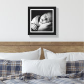 Vet Zwart-Wit Baby Mini Canvas Afdruk (Insitu (Slaapkamer))