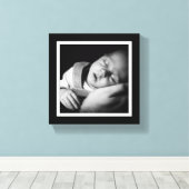 Vet Zwart-Wit Baby Mini Canvas Afdruk (Insitu (Houten vloer))