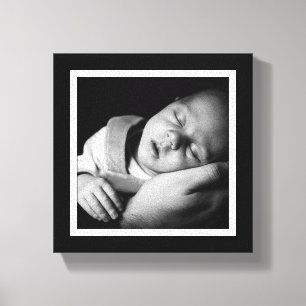 Vet Zwart-Wit Baby Mini Canvas Afdruk