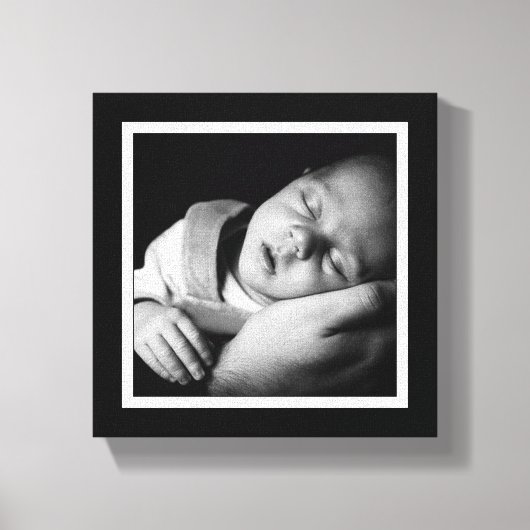 Vet Zwart-Wit Baby Mini Canvas Afdruk (Voorkant)
