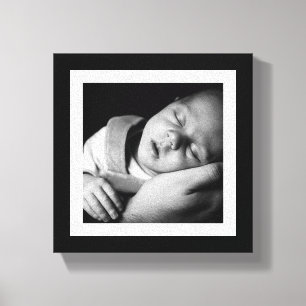 Vet Zwart-Wit Baby Mini Canvas Afdruk