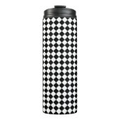 Vet zwart-wit Chevron Patroon Thermosbeker (Voorkant)