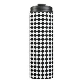 Vet zwart-wit Chevron Patroon Thermosbeker