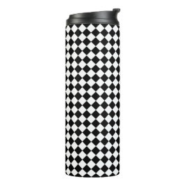 Vet zwart-wit Chevron Patroon Thermosbeker