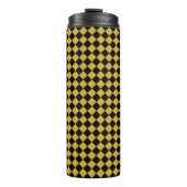 Vet zwart-wit Chevron Patroon Thermosbeker (Voorkant)