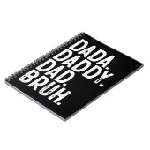 VET zwart wit DADA DADDY DAD BRUH VADERDAG Notitieboek (Linkerzijde)
