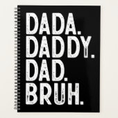 VET zwart wit DADA DADDY DAD BRUH VADERDAG Planner (Voorkant)