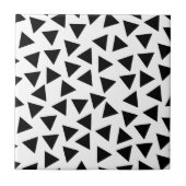 Vet zwart-wit driehoeksafdrukken tegeltje (Voorkant)