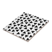 Vet zwart-wit driehoeksafdrukken tegeltje (Zijkant)