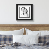 Vet Zwart-wit Familie Mini Canvas (Insitu (Slaapkamer))