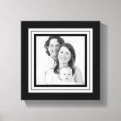 Vet Zwart-wit Familie Mini Canvas (Voorkant)