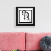 Vet Zwart-wit Familie Mini Canvas Afdruk (Insitu (Woonkamer))