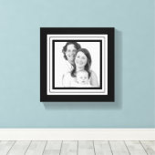 Vet Zwart-wit Familie Mini Canvas Afdruk (Insitu (Houten vloer))