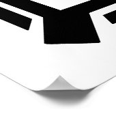 Vet zwart wit geometrische Abstracte lijnkunst Poster (Hoek)