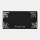 Vet Zwart-wit Gepersonaliseerd Bureaumat (Voorkant)