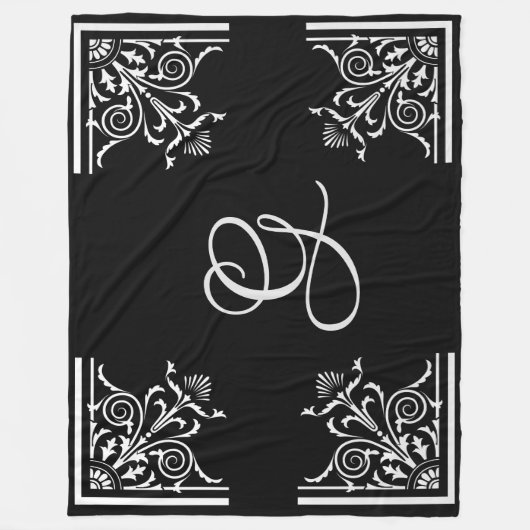 Vet Zwart-wit  Gepersonaliseerd Fleece Deken (Voorkant)