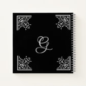 Vet Zwart-wit Gepersonaliseerd Notitieboek (Achterkant)