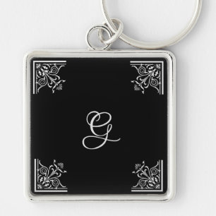 Vet Zwart-wit  Gepersonaliseerd Sleutelhanger
