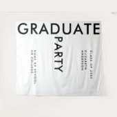 Vet Zwart Wit Gepersonaliseerde Afstuderen Achterg Wandkleed (Voorkant (horizontaal))