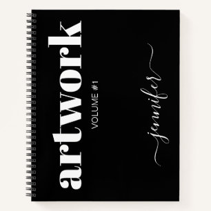 Vet Zwart Wit Gepersonaliseerde Sketchbook Jouw na Notitieboek