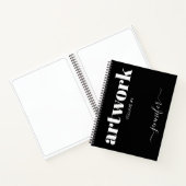 Vet Zwart Wit Gepersonaliseerde Sketchbook Jouw na Notitieboek (Binnen)
