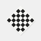 Vet zwart-wit geruit patroon servet (Hoek)