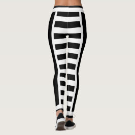 Vet zwart-wit gestreept leggings