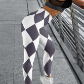 Vet Zwart & Wit Harlequin Check Patroon Leggings