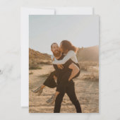 Vet zwart wit kalligrafie foto bruiloft kaart (Achterkant)