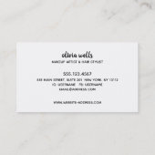 Vet Zwart Wit Kalligrafie Script Visitekaartje (Achterkant)