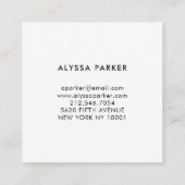 Vet zwart-wit met Faux Gold Vierkante Visitekaartje (Achterkant)