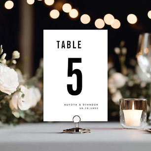 Vet Zwart-wit Modern Monogram Chic Wedding Kaart