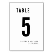 Vet Zwart-wit Modern Monogram Chic Wedding Kaart (Achterkant)