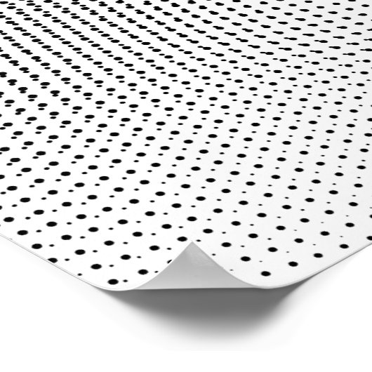 Vet zwart-wit moiré Patroonverloopkunst Poster (Hoek)