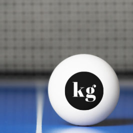 Vet Zwart Wit Monogram Ping Pong Ball